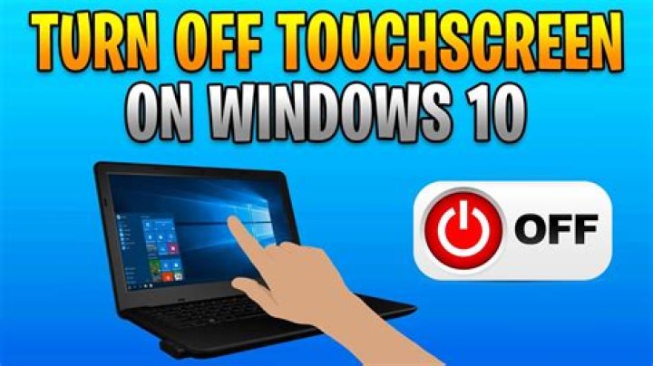 How to disable touch screen in Windows 10