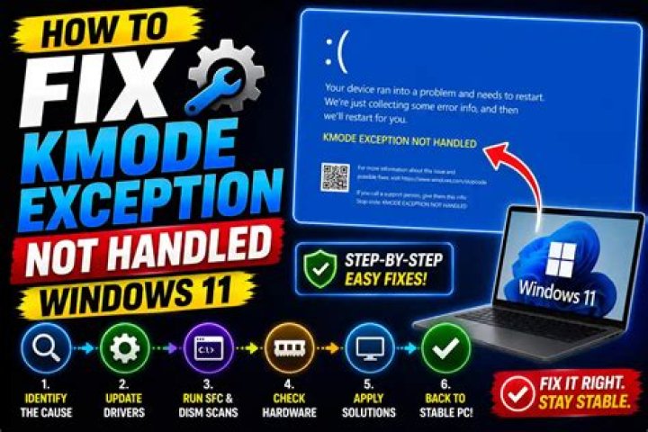 How to fix Kmode exception not handled error