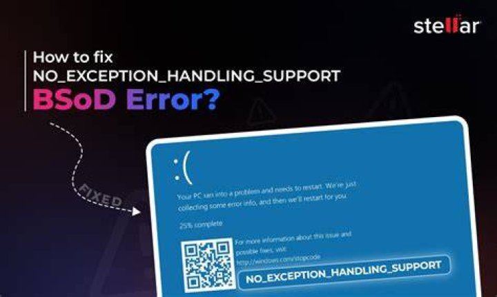 how to fix no exception handling support windows 10
