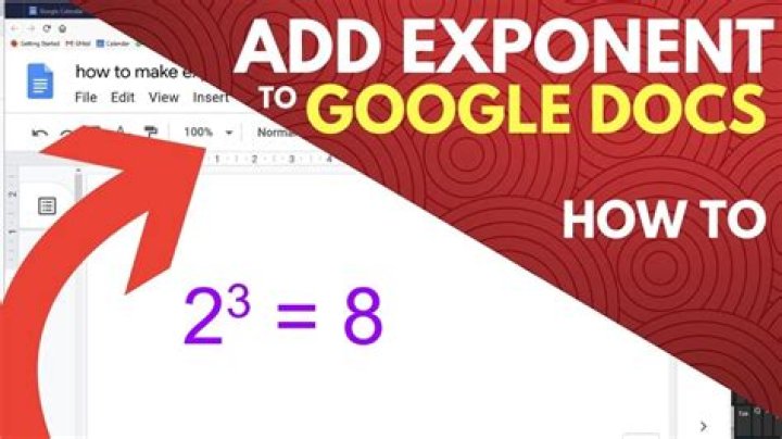 How To Get Exponents On Google Docs