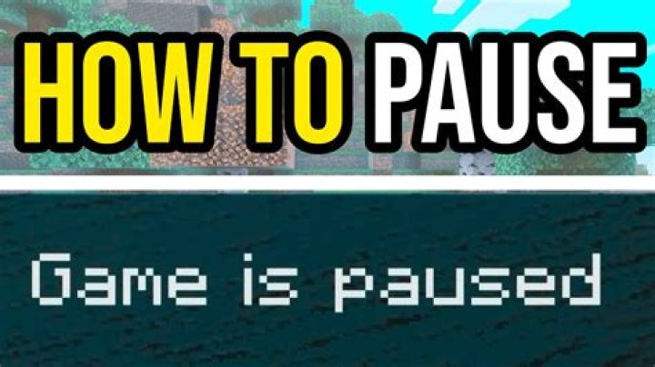 How To Pause Minecraft Pc