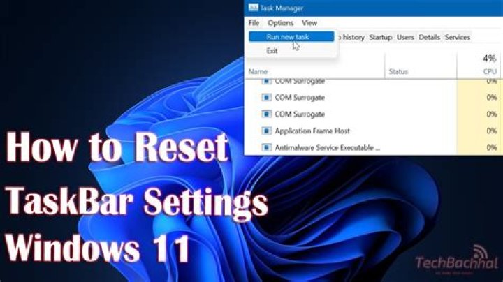 How to reset taskbar settings in Windows 11