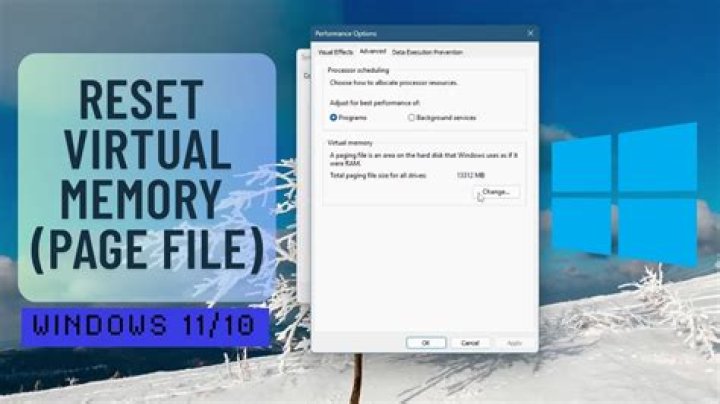 How to reset virtual memory (page file) in Windows 11?