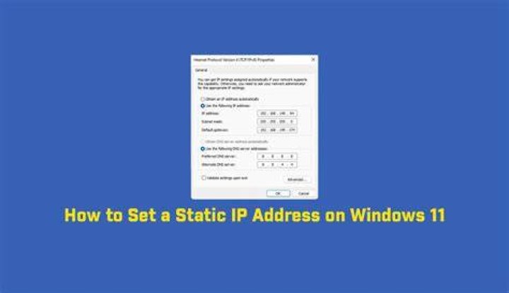 how to set a static IP in Windows 10