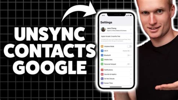 How To Unsync Contacts
