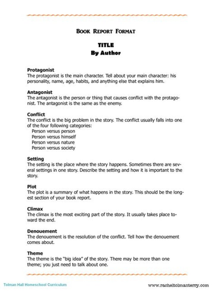 How To Write A Book Report College