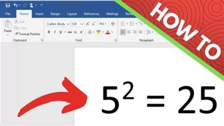 How To Write Exponents In Word