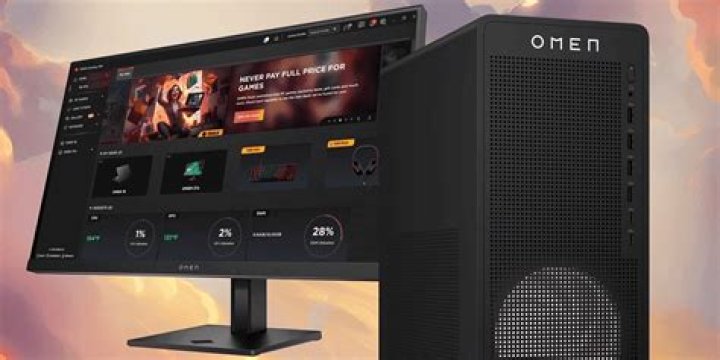 HP Omen front showing display HP Omen front showing display