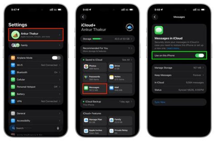 iCloud messages are not working