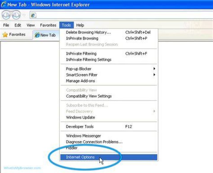 The Internet Options window Internet Options window internet explorer not keeping history