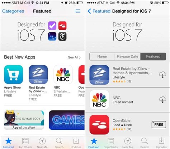 iOS 7 App Store