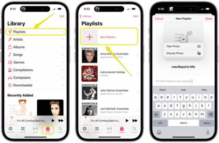 ios apple music create playlist