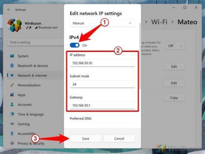 IPv4 properties not showing