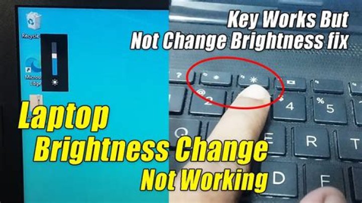 Laptop brightness not working