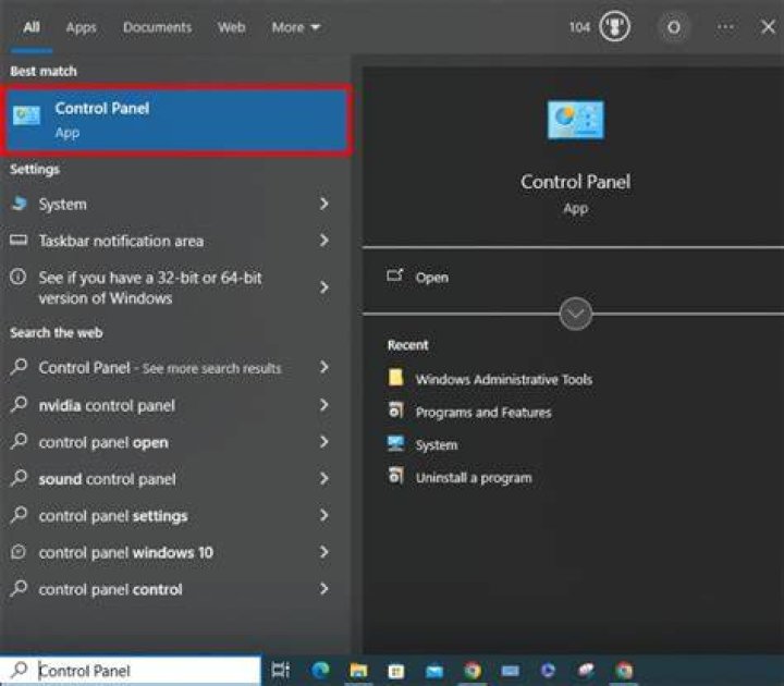 Launch Control Panel to fix NSIS error in Windows 11