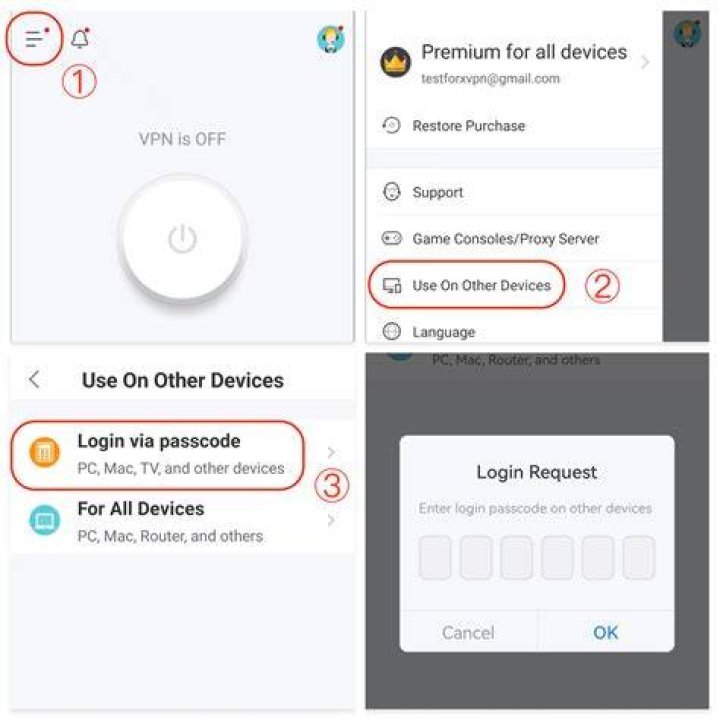 Log in VPN