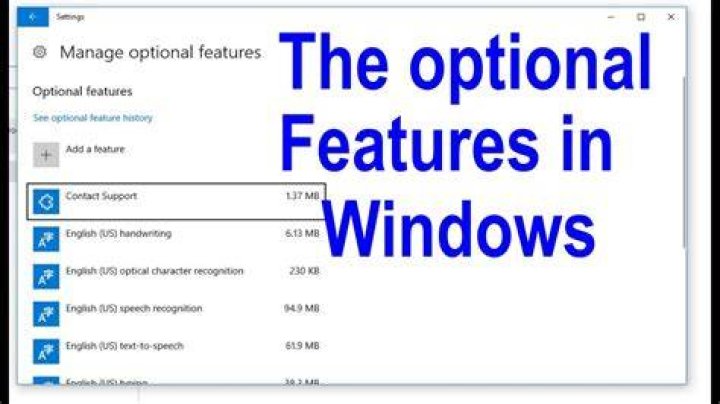 manage option app features windows 10