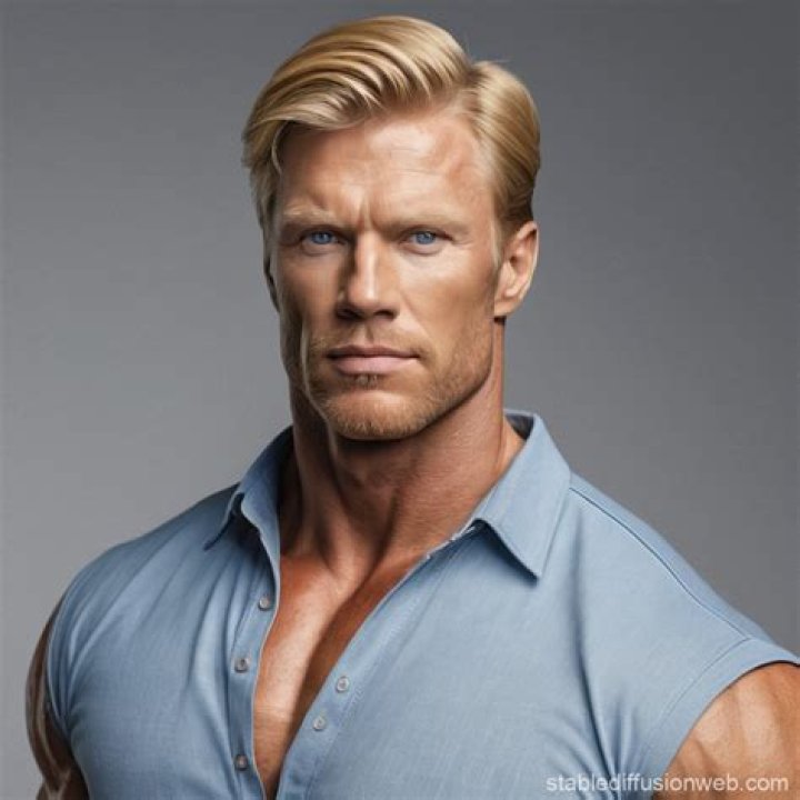 Massive muscular blond men