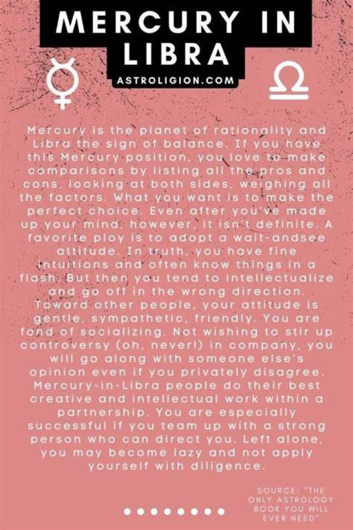 Mercury In Libra