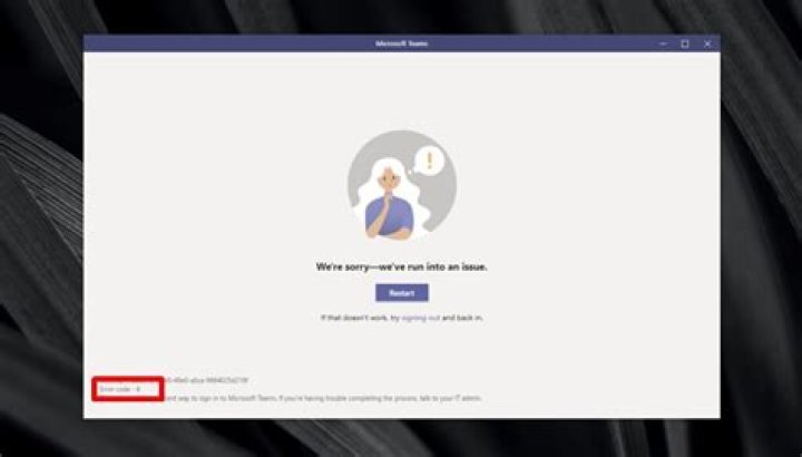 Microsoft Teams error code 6
