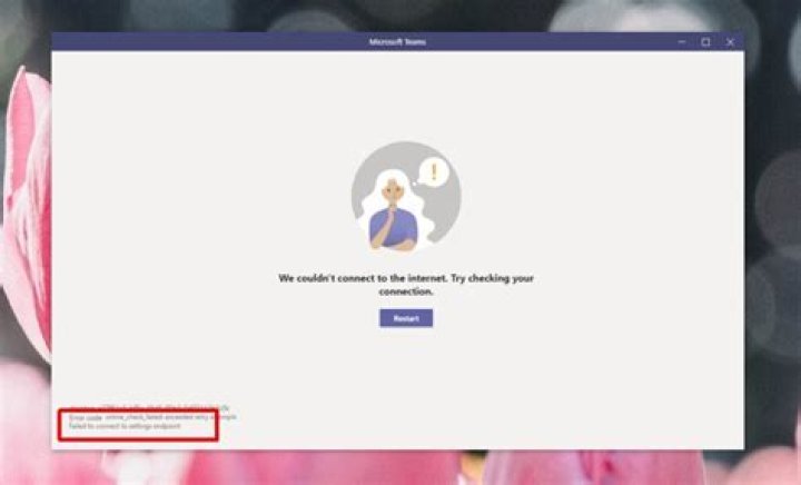 Microsoft Teams failed to connect to settings endpoint