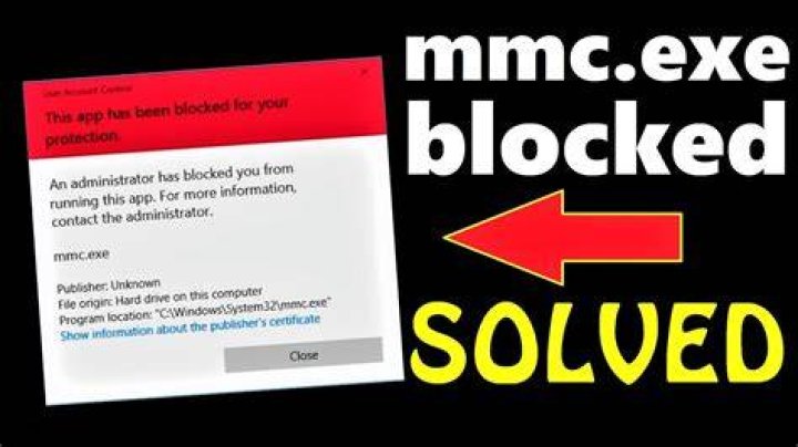 Mmc.exe blocked Windows 10
