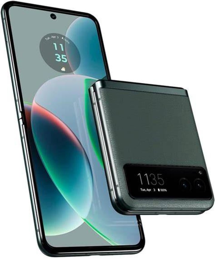Moto Razr foldable unfolded sitting in box speaker Moto Razr foldable unfolded sitting in box speaker