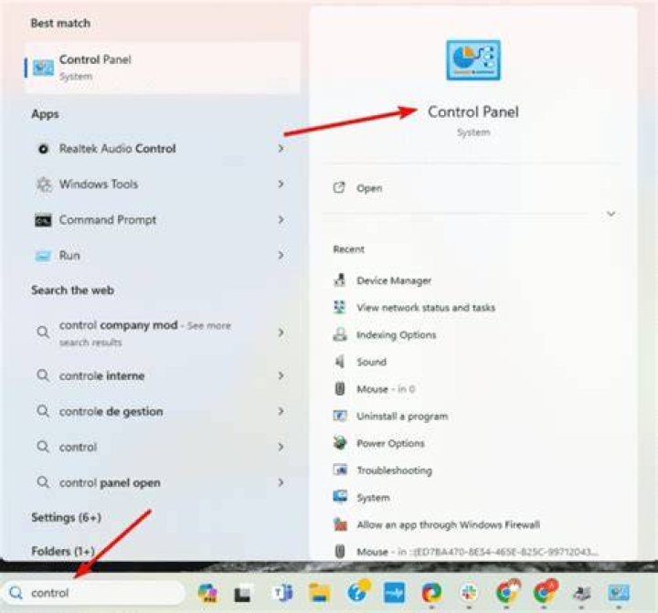 mouse control panel error