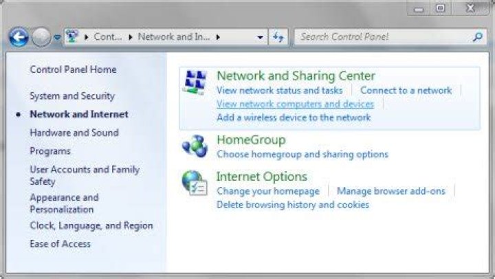 Network and Sharing Center to fix windows 11 VPN error 720