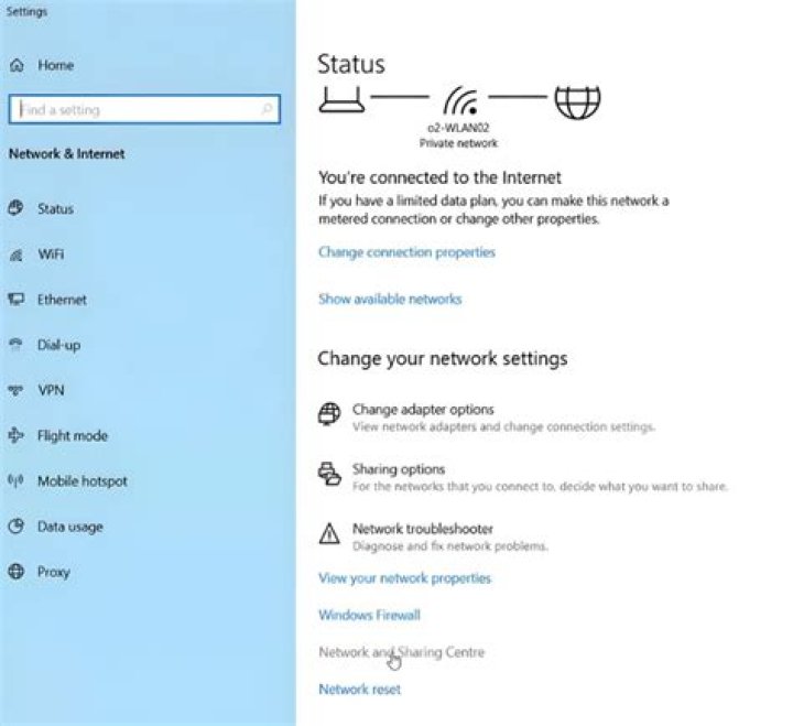 Network properties not opening