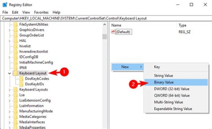 binary value new binary value registry disable the Windows Key