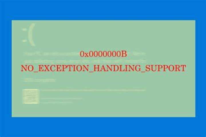 NO EXCEPTION HANDLING SUPPORT Windows 10 error
