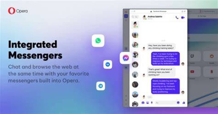 Opera browser integrated messaging.
