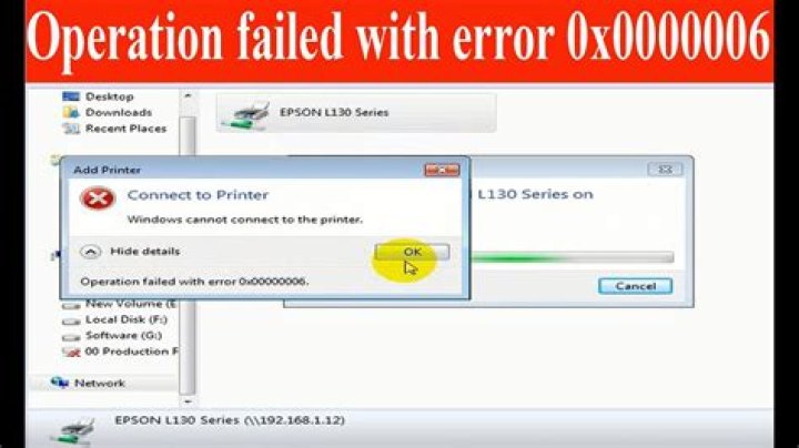 operation failed with Printer error