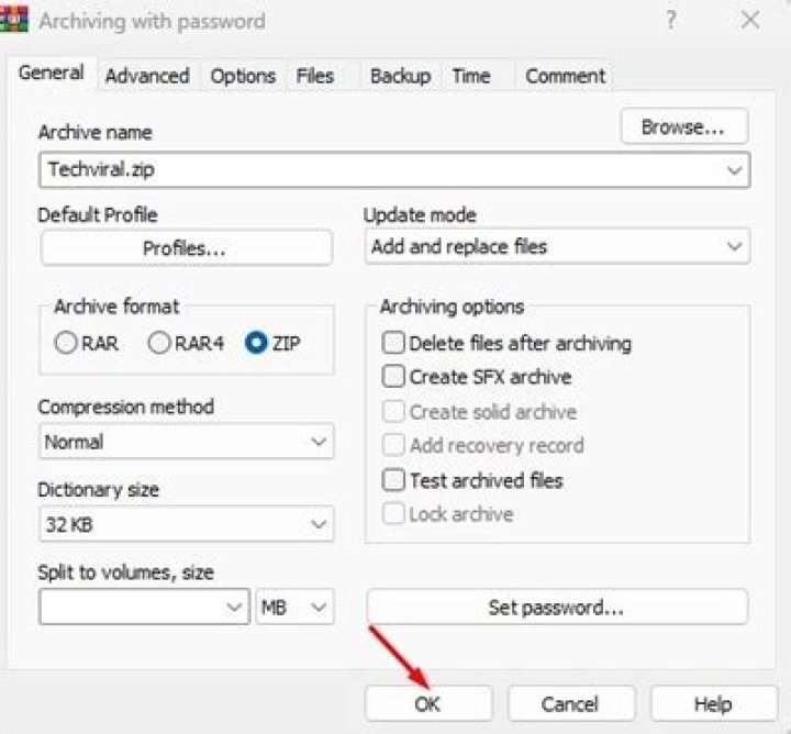 Password protect ZIP files on Windows 10