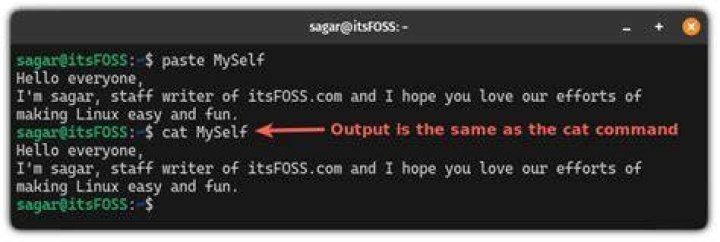 Paste command
