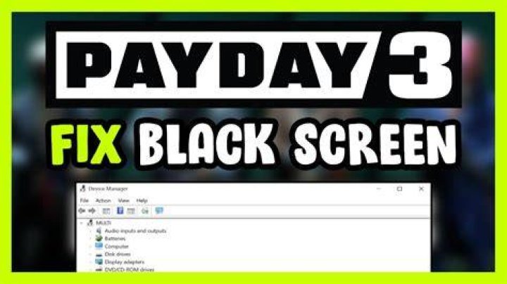 Payday 2 black screen