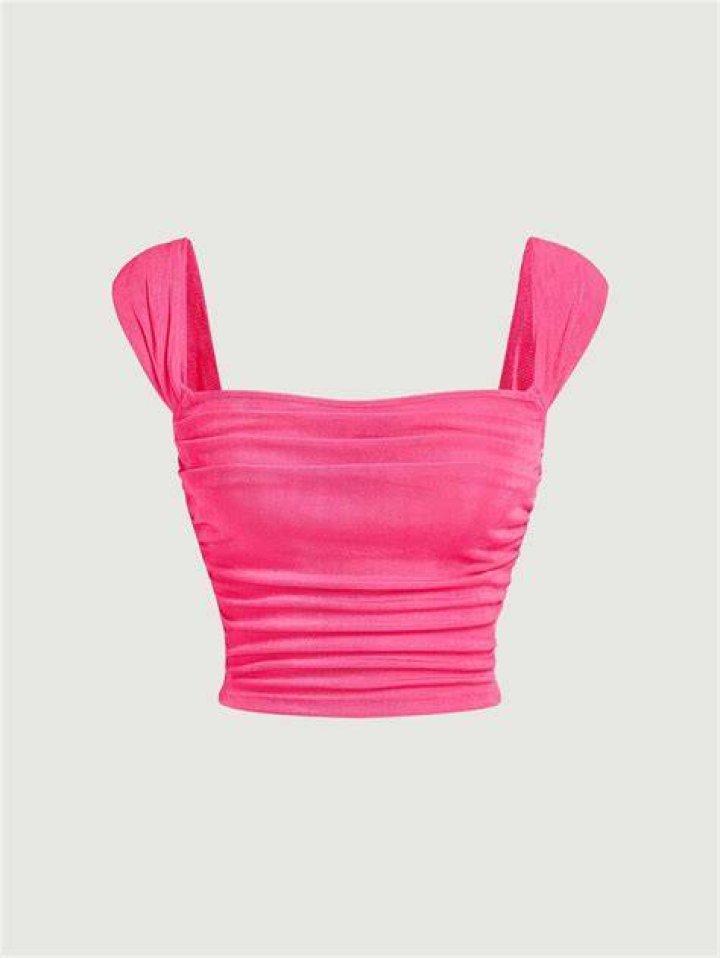 pink crop top
