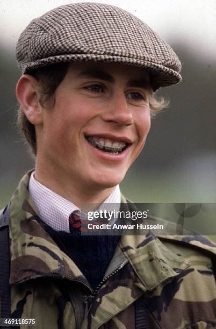 Prince Edward has braces to straighten his teeth at Badminton Horse Trials on April 01, 1980 in Badminton, England.