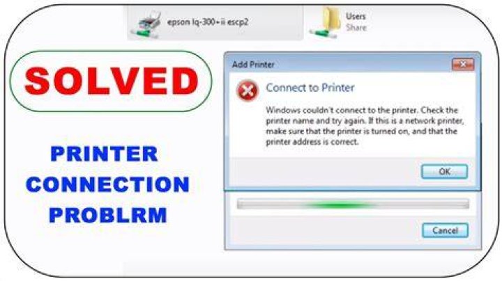 printer not connected error