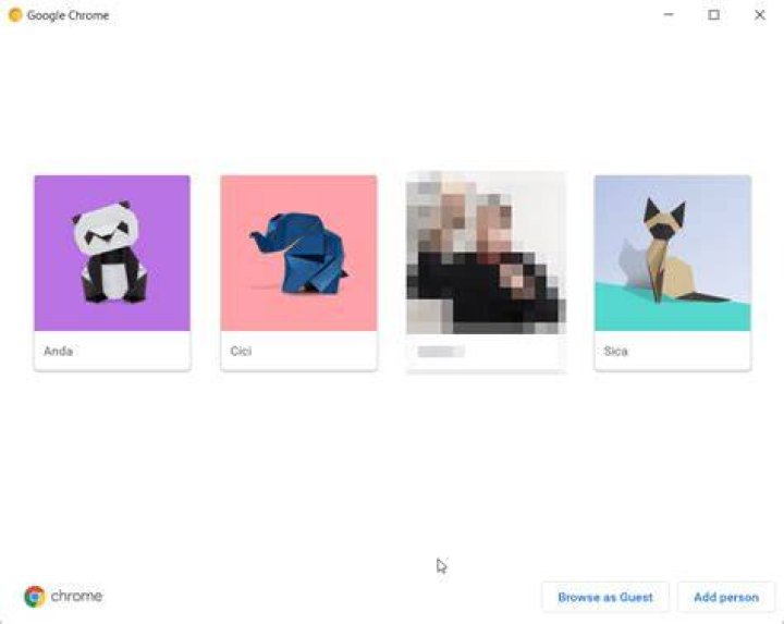 Profile picker profiles displayed