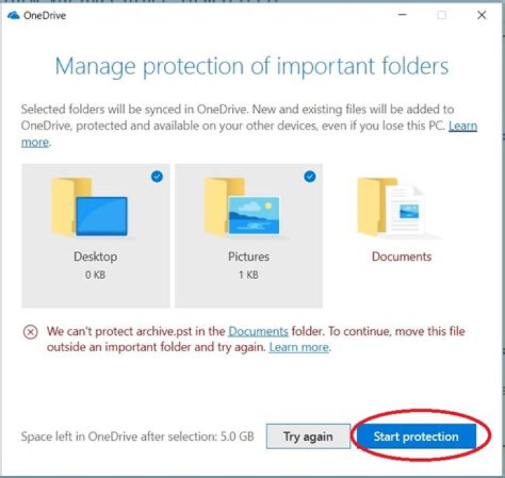 protect onedrive files
