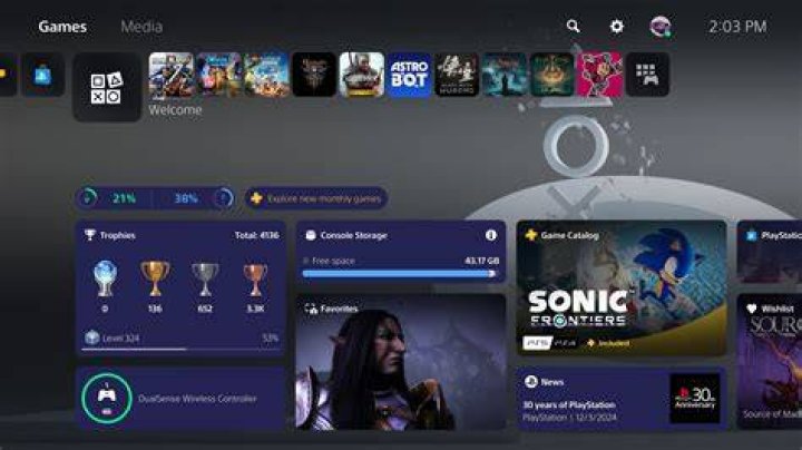 ps5 dashboard ps5 dashboard