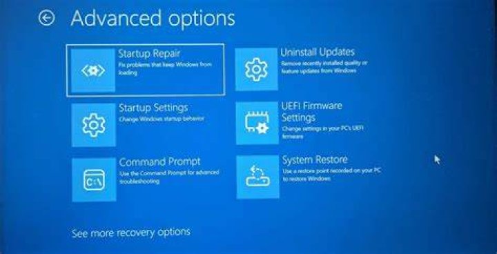 recovery settings advanced startup