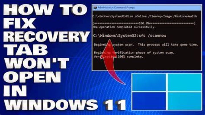 Recovery tab in Settings Recovery tab