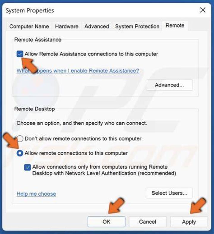 Enable remote assistance Remote assistance enabled - Remote dekstop error 0x104