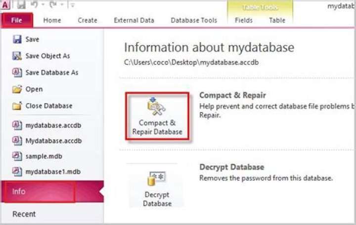 Repair Database access