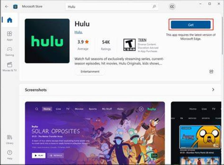 reset app button reset app Hulu Windows 10 PB4