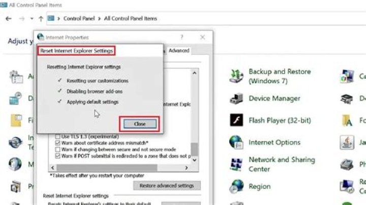 The Reset Internet Explorer Settings window Reset Internet Explorer Settings window internet explorer not keeping history