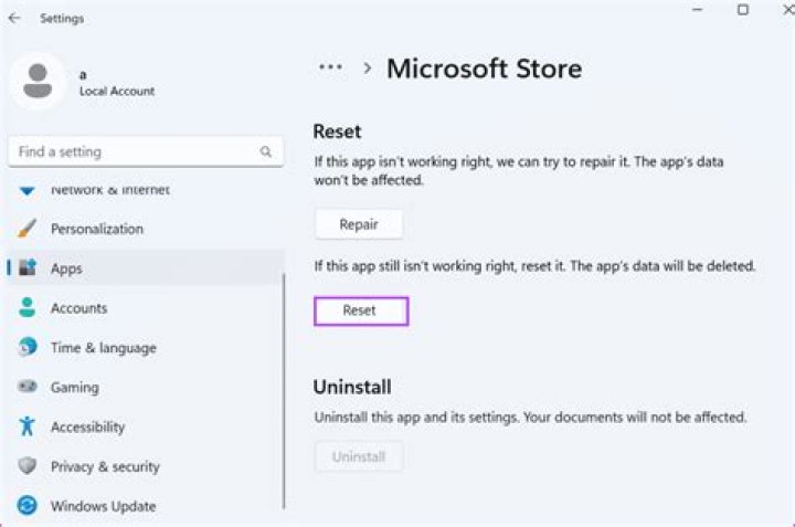 Restore Microsoft Store to default values reset microsoft store you dont have any applicable devices linked to your Microsoft account